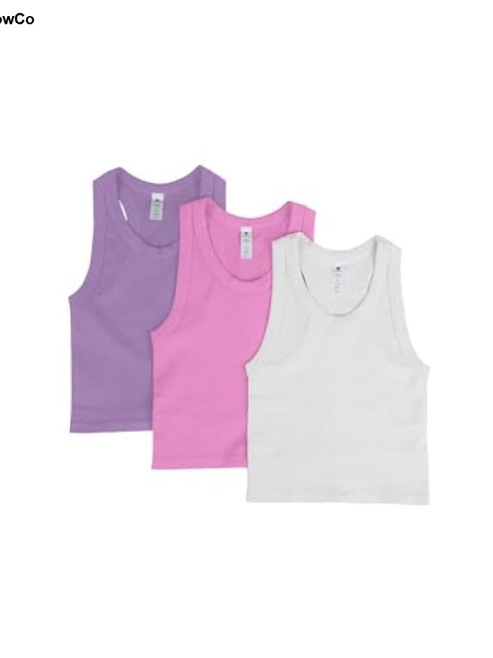 Seamless Ribbed Racerback Fitted Tank Top 3 Pack Athletic Workout